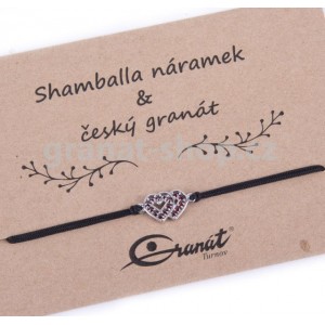 Náramek stříbrný 925/1000 granátový