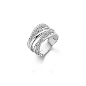 Prsten  stříbrný snubní 925/1000 kamenový