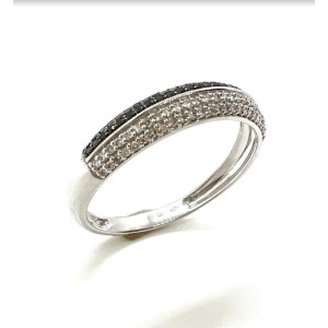 Prsten bílé zlato 585/1000 diamantový