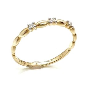 Prsten žluté zlato 585/1000 diamantový