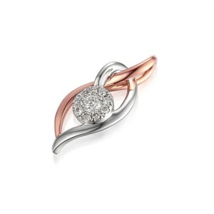 Přívěs bílé zlato  585/1000 diamantový