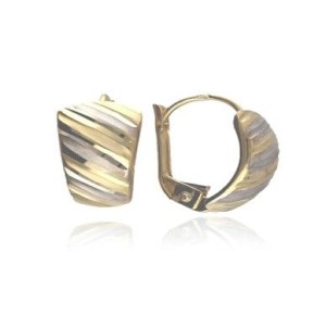 Náušnice žluté zlato 585/1000 celozlaté klapka