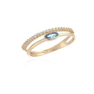 Prsten žluté zlato 585/1000 kamenový