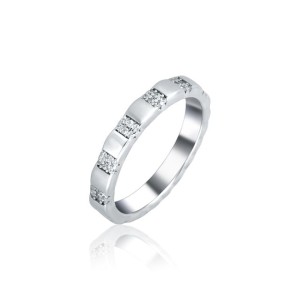 Prsten stříbrný snubní 925/1000 kamenový