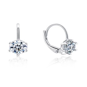 Náušnice stříbrné 925/1000 kamenové klapka