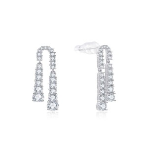 Náušnice stříbrné kamenové 925/1000 puzeta šroubek