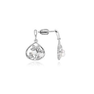 Náušnice stříbrné 925/1000 perlové