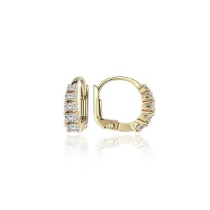 Náušnice žluté zlato 585/1000 kamenové klapka