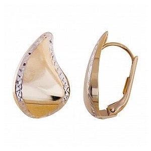 Náušnice žluté zlato 585/1000 celozlaté klapka