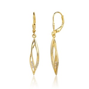 Náušnice stříbrné 925/1000 kamenové klapka