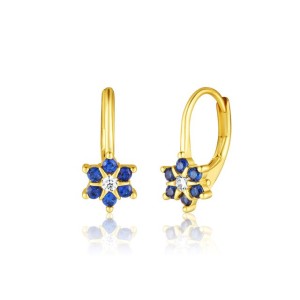 Náušnice stříbrné 925/1000 kamenové dětské