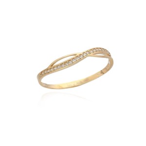 Prsten žluté zlato 585/1000 kamenový