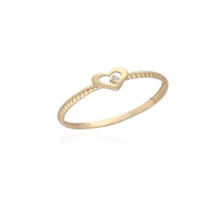 Prsten žluté zlato 585/1000 kamenový