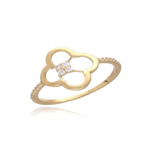 Prsten žluté zlato 585/1000 kamenový