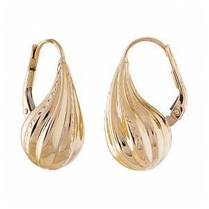 Náušnice žluté zlato 585/1000 celozlaté klapka