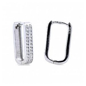 Náušnice bílé zlato 585/1000 celozlaté kruhy