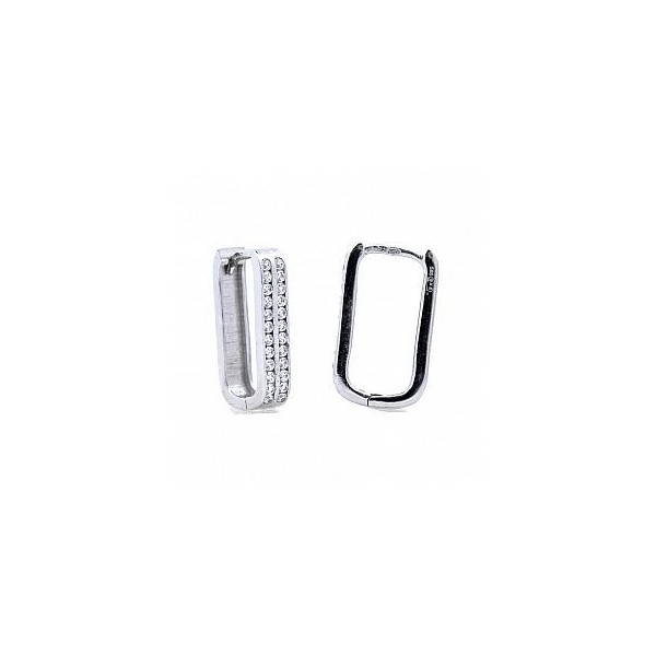 Náušnice bílé zlato 585/1000 celozlaté kruhy