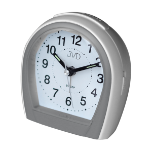 Budík Quartz JVD šedo-stříbrný SRP812.9 SRP812.9